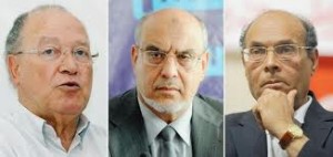 la Troïka (Ben Jaafar, Jebbali, Marzouki)